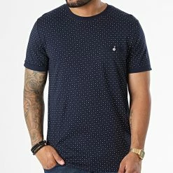 Meilleure affaire ⭐ Tee 👚 Shirt Blubillion Bleu Marine Blanc de Jack And Jones ✔️ -Jack And Jones Soldes deeluxe 334061 12219846 NAVY BLAZER AOP 20220826T144621 03