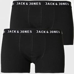 Meilleure affaire 🤩 Lot De 2 Boxers Acon Noir Blanc de Jack And Jones 🔥