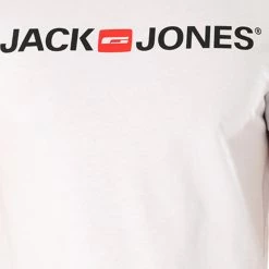 Sortie ⌛ Tee 👚 Shirt Corp Logo Blanc de Jack And Jones 🎁 -Jack And Jones Soldes jack and jones 139951 12137126 white noosfw18 20180903T145857 03