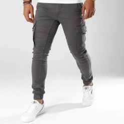 Vente flash 🎁 Pantalon Cargo Paul Flake Gris de Jack And Jones 🎉