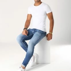 Meilleur prix ✨ Jean Skinny Tom Original Bleu Denim de Jack And Jones ⭐ -Jack And Jones Soldes jack and jones 156304 12144207 BLUE DENIM 20180926T135913 03