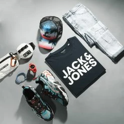 Sortie 🔥 Tee 👚 Shirt Corp Logo Bleu Marine de Jack And Jones ⭐ -Jack And Jones Soldes jack and jones 170668 12151955 NAVY BLAZER NOOSSS21 20210715T151028 05