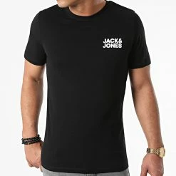 Sortie ✨ Tee 👕 Shirt Corp Logo Noir de Jack And Jones 🔥