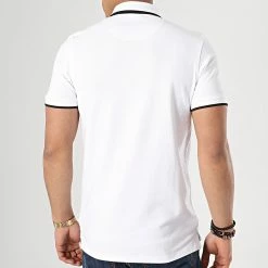 Nouveau 🥰 Polo Manches Courtes Paulos Blanc Noir de Jack And Jones 🤩 -Jack And Jones Soldes jack and jones 171739 12136668 WHITE 2 20190215T152415 05
