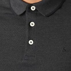 Tout neuf 🌟 Polo Manches Courtes Paulos Gris Anthracite Noir de Jack And Jones 😉 -Jack And Jones Soldes jack and jones 171741 12136668 DARK GREY MEL 20190215T164029 03