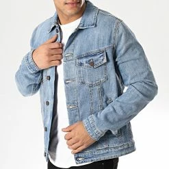 Remise 🥰 Veste Jean Alvin Bleu Denim de Jack And Jones 💯