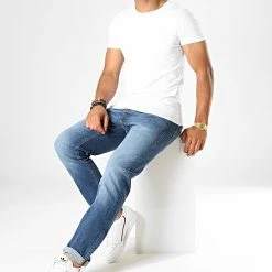 Vente flash ✨ Jean Mike Original Bleu Denim de Jack And Jones 👏 -Jack And Jones Soldes jack and jones 188368 12148874 BLUE DENIM 20190709T143117 03