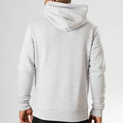 Meilleur prix 🎉 Sweat Capuche Corp Logo Gris Chiné de Jack And Jones 🎉 -Jack And Jones Soldes jack and jones 192473 12152840 LIGHT GREY MEL 20190809T143658 05