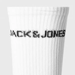Remise 👍 Lot De 5 Paires De Chaussettes Basic Logo Blanc de Jack And Jones 🔔 -Jack And Jones Soldes jack and jones 215503 12179475 WHITE WHITE WHITE 20200304T164220 03