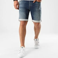 Nouveau 😉 Short Jean Rick Icon Bleu Denim de Jack And Jones ⌛ -Jack And Jones Soldes jack and jones 217320 12166269 BLUE DENIM 20200312T165834 03