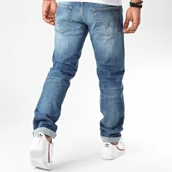 Remise 🔥 Jean Mike Original Bleu Denim de Jack And Jones 🔥 -Jack And Jones Soldes jack and jones 224778 12168290 BLUE DENIM 20200709T145053 04