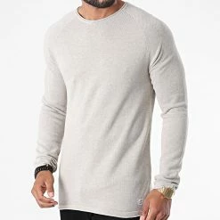 Coupon 🌟 Sweat Crewneck Hill Beige de Jack And Jones 🧨