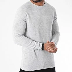 Offres 😉 Sweat Crewneck Hill Gris Clair Chiné de Jack And Jones ⌛ -Jack And Jones Soldes jack and jones 226201 12157321 LIGHT GREY MEL 20200724T161825 03