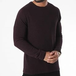 Bon marché ✔️ Pull Hill Knit Bordeaux Chiné de Jack And Jones 🤩 -Jack And Jones Soldes jack and jones 226209 12157321 PORT ROYALE TWISTED 20200727T102735 03
