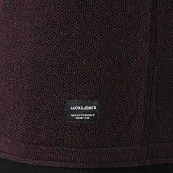 Bon marché ✔️ Pull Hill Knit Bordeaux Chiné de Jack And Jones 🤩 -Jack And Jones Soldes jack and jones 226209 12157321 PORT ROYALE TWISTED 20200727T102738 04