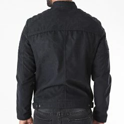 Acheter 🔔 Veste Biker Rocky Noir de Jack And Jones 👍 -Jack And Jones Soldes jack and jones 226303 12147218 JET BLACK FAKE SUEDE 20200724T162749 04