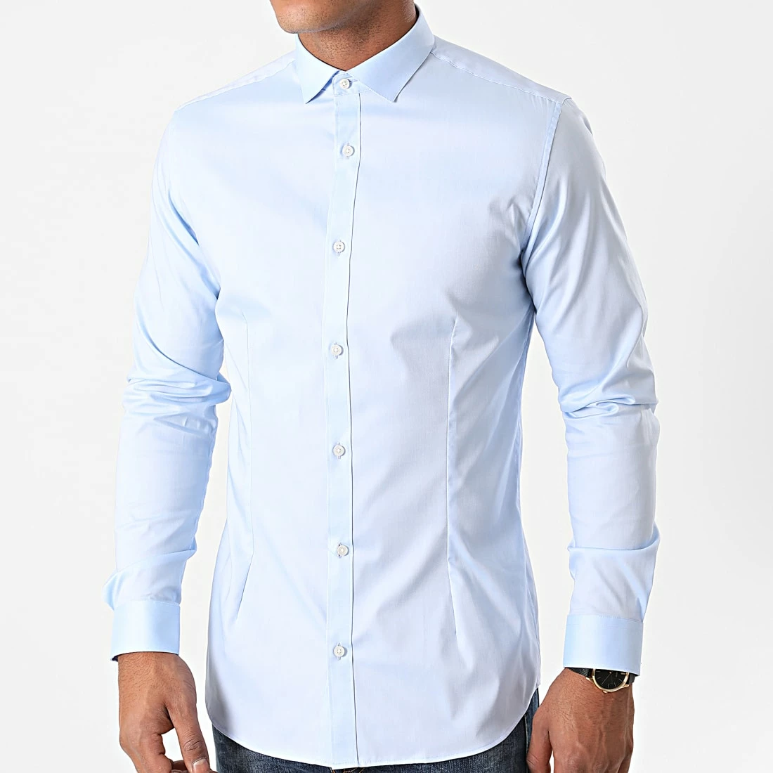 Remise ✨ Chemise Manches Longues Parma Bleu Clair de Jack And Jones 🎁 1 Remise ✨ Chemise Manches Longues Parma Bleu Clair de Jack And Jones 🎁