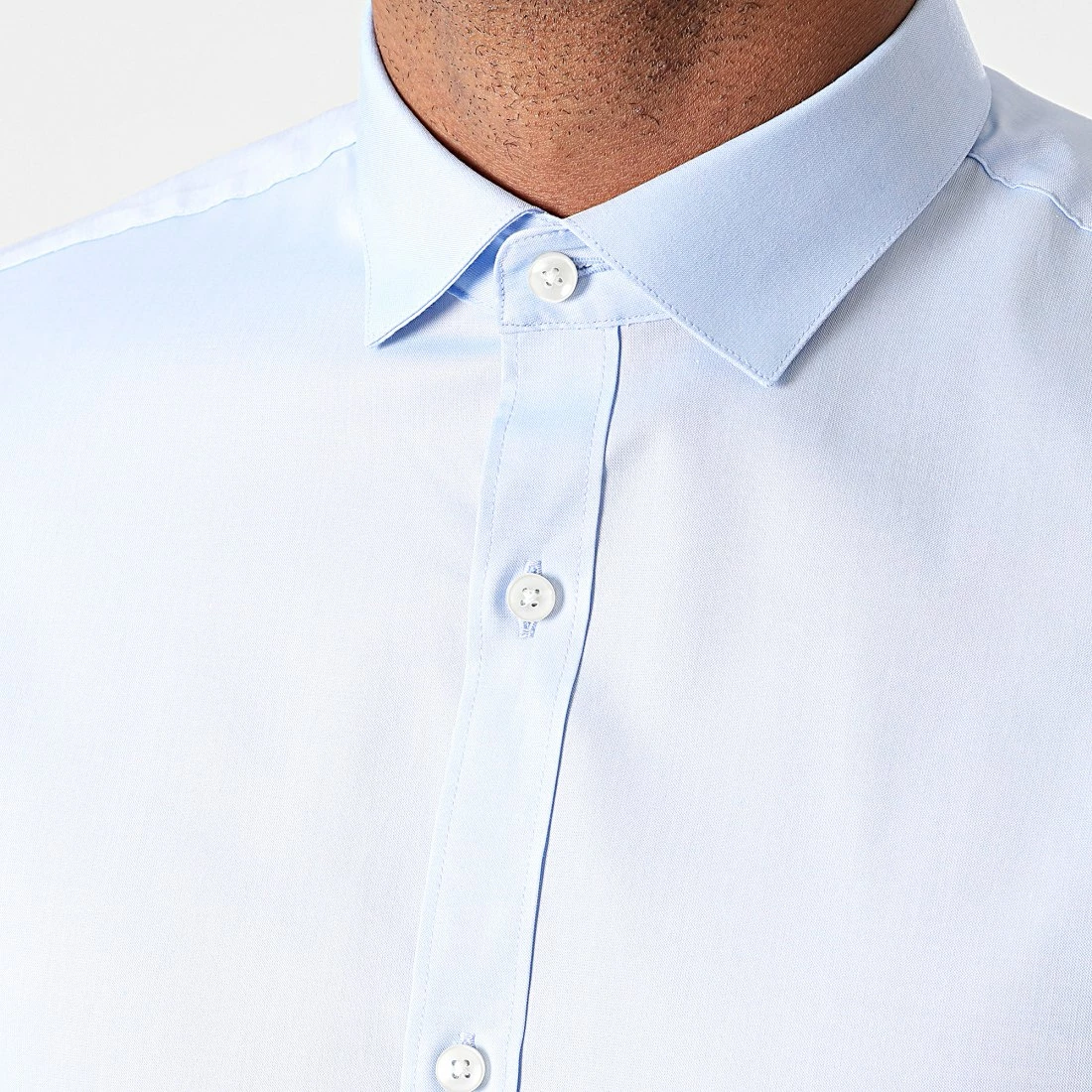 Remise ✨ Chemise Manches Longues Parma Bleu Clair de Jack And Jones 🎁 2 Remise ✨ Chemise Manches Longues Parma Bleu Clair de Jack And Jones 🎁 – Image 2