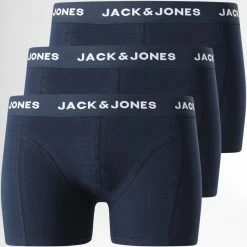 Acheter 🔥 Lot De 3 Boxers Anthony Bleu Marine de Jack And Jones 💯