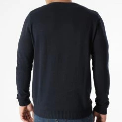 Le moins cher 👏 Sweat Col V Basic Bleu Marine de Jack And Jones 🔥 -Jack And Jones Soldes jack and jones 243600 12137194 NAVY BLAZER 20201203T144508 04