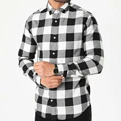 Bon marché ✨ Chemise Manches Longues Gingham Carreaux Blanc Noir de Jack And Jones 💯 6 Bon marché ✨ Chemise Manches Longues Gingham Carreaux Blanc Noir de Jack And Jones 💯 -Jack And Jones Soldes jack and jones 244124 12181602 WHISPER WHITE 20201215T092920 03
