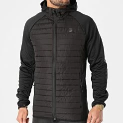 Grosses soldes 🛒 Veste Zippée Capuche Multi Quilted Noir de Jack And Jones 😍 -Jack And Jones Soldes jack and jones 245231 12182242 BLACK 20201230T150554 03