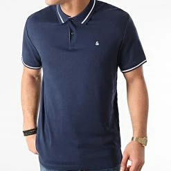 Acheter 👏 Polo Manches Courtes Jersey 12180891 Bleu Marine de Jack And Jones ⌛ -Jack And Jones Soldes jack and jones 250682 12180891 NAVY BLAZER 20210210T120042 03