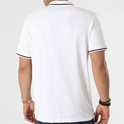 Promo 😉 Polo Manches Courtes Jersey 12180891 Blanc de Jack And Jones ✨ -Jack And Jones Soldes jack and jones 250686 12180891 WHITE 20210210T120937 04