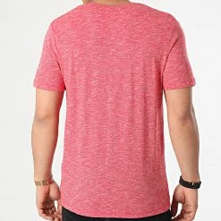 Meilleur prix 😉 Tee 👚 Shirt Delight Rouge Chiné de Jack And Jones 💯 -Jack And Jones Soldes jack and jones 252989 12182603 TRUE RED 20210222T152716 04