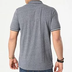 Acheter 💯 Polo Manches Courtes Tons Bleu Marine Chiné de Jack And Jones 🔥 -Jack And Jones Soldes jack and jones 253013 12186778 NAVY BLAZER 20210222T155731 04