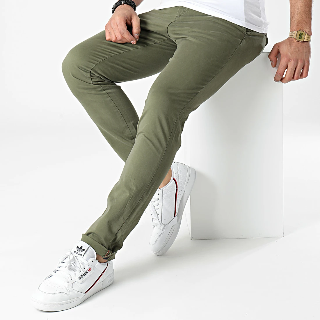 Budget ✔️ Pantalon Chino Marco Bowie Vert Kaki de Jack And Jones 🌟 3 Budget ✔️ Pantalon Chino Marco Bowie Vert Kaki de Jack And Jones 🌟 – Image 3