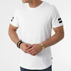 Meilleur prix ⌛ Tee 👕 Shirt Oversize Boro Blanc de Jack And Jones 🌟 -Jack And Jones Soldes jack and jones 256464 12116021 WHITE 20210316T153444 03