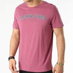 Nouveau 🌟 Tee 👕 Shirt Choll Rose Foncé de Jack And Jones 🥰