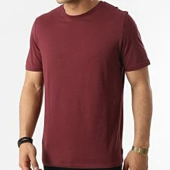 Grosses soldes 😉 Tee 👚 Shirt Organic Basic Bordeaux de Jack And Jones 🌟