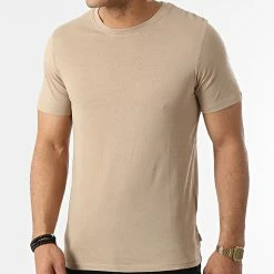 Top 10 ⌛ Tee 👕 Shirt Organic Basic Beige de Jack And Jones 😉