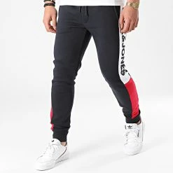 Meilleure affaire 😍 Pantalon Jogging Tricolore A Bandes Will Logo Blocking 12197199 Bleu Marine de Jack And Jones 🤩