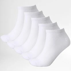 Remise 🧨 Lot De 5 Paires De Chaussettes Dongo 12186046 Blanc de Jack And Jones 🎉