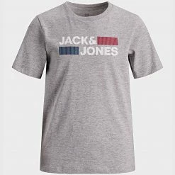 Coupon 🎉 Tee 👕 Shirt Enfant Corp 12152730 Gris Chiné de Jack And Jones ⭐