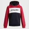 Top 10 ✨ Sweat Capuche Enfant Logo Blocking 12173901 Rouge Bleu Marine de Jack And Jones 🎁