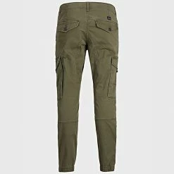 Promo 🔔 Pantalon Cargo Enfant Paul 12151639 Vert Kaki de Jack And Jones ⭐ -Jack And Jones Soldes jack and jones 261051 12151639 OLIVE NIGHT 20210408T151755 04