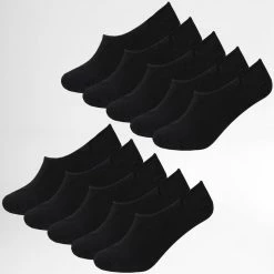Meilleure affaire ✨ Lot De 10 Paires De Chaussettes Basses Basic 12192330 Noir de Jack And Jones 🥰