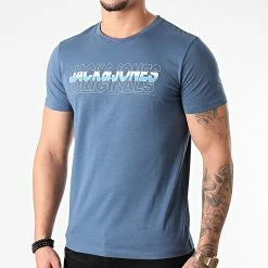 Remise 😀 Tee 👚 Shirt Saturn Bleu de Jack And Jones 🔥