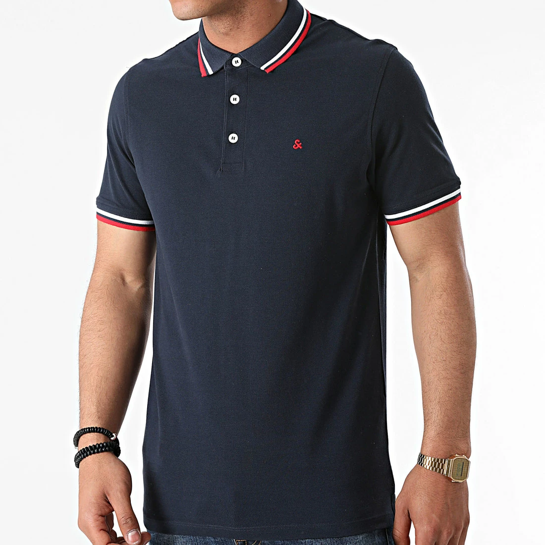 Tout neuf ✨ Polo Manches Courtes Paulos Bleu Marine de Jack And Jones ❤️ 1 Tout neuf ✨ Polo Manches Courtes Paulos Bleu Marine de Jack And Jones ❤️