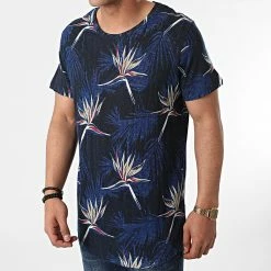Top 10 ⭐ Tee 👕 Shirt Oversize Florall Bleu Marine Floral de Jack And Jones 😍