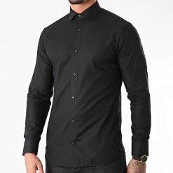Meilleure affaire 👏 Chemise Manches Longues Blaroyal Noir de Jack And Jones 🔔