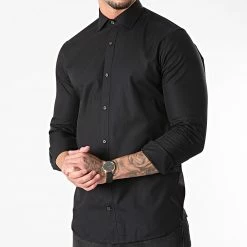 Meilleure affaire 👏 Chemise Manches Longues Blaroyal Noir de Jack And Jones 🔔 -Jack And Jones Soldes jack and jones 266487 12178125 BLACK 20210521T142731 03