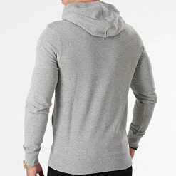Le moins cher ✔️ Sweat Zippé Capuche Tons Gris Chiné de Jack And Jones ⭐ -Jack And Jones Soldes jack and jones 266492 12186716 LGM 20210521T144041 04