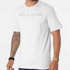 Acheter 😀 Tee 👚 Shirt Brodi Gris Clair de Jack And Jones 💯
