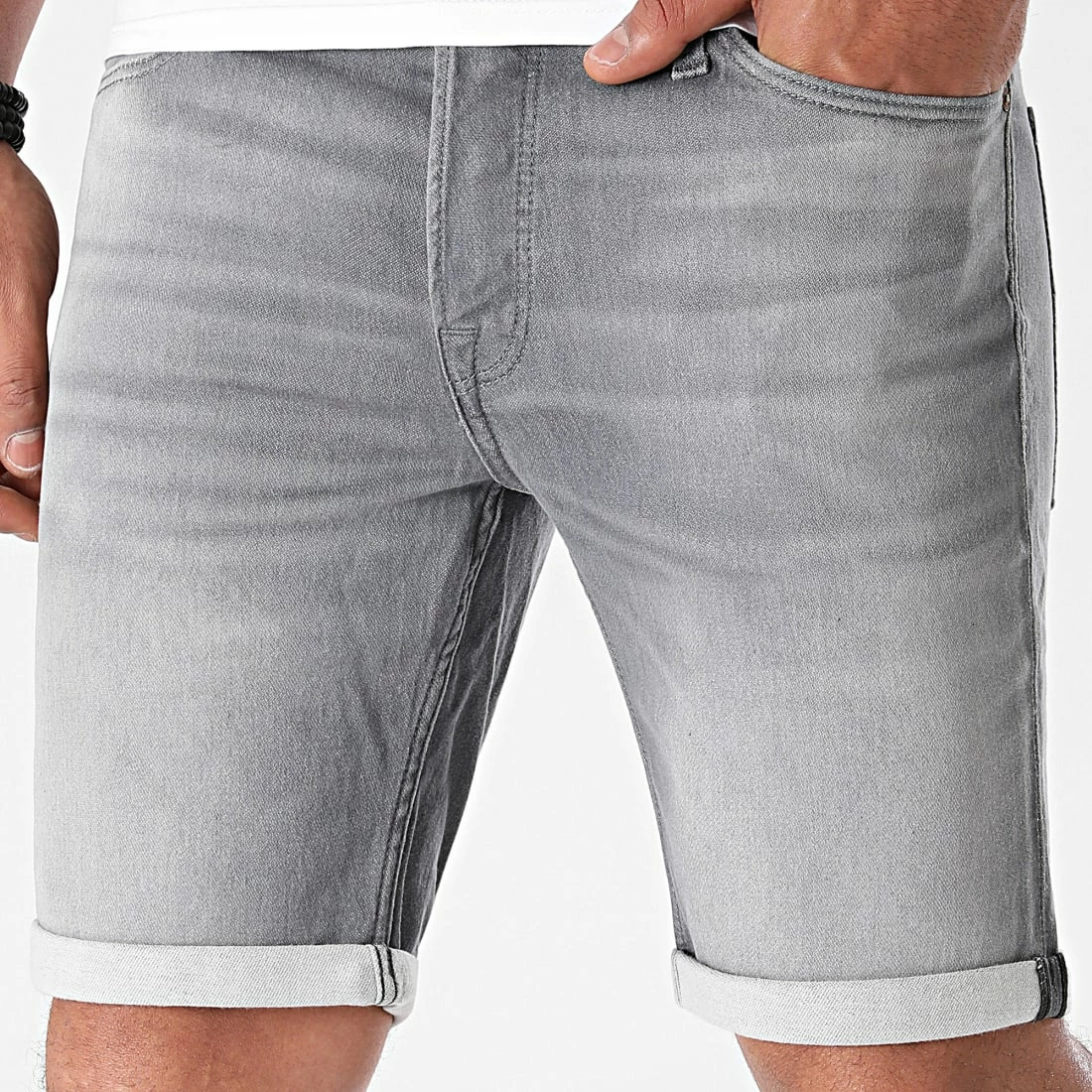 Coupon ⌛ Short Jean Slim Rick Icon Gris de Jack And Jones 🛒 3 Coupon ⌛ Short Jean Slim Rick Icon Gris de Jack And Jones 🛒 – Image 3