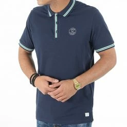 Grosses soldes 🔥 Polo Manches Courtes Misari Bleu Marine de Jack And Jones 🔥 -Jack And Jones Soldes jack and jones 271945 12188969 NAVY BLAZER 20210701T163007 03